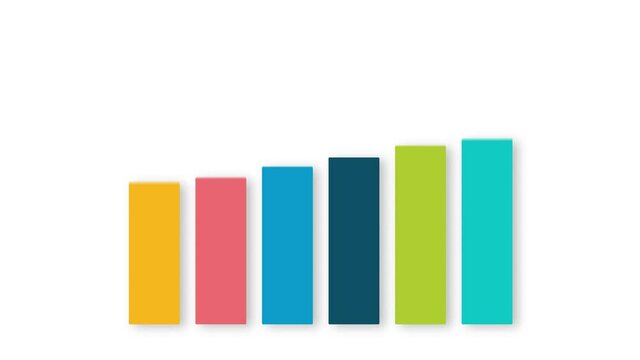 Colorful growth graph business growth chart growth colorful market business graph market chart market colorful column graph column chart column colorful animation graph animation chart animation 3d