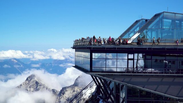 Viewing Platform of Zugspitze Mountain between Austria and Germany