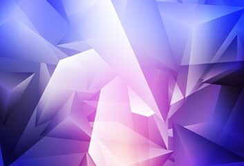 Obraz premium Light Blue, Red vector pattern with polygonal style.