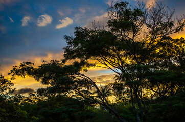 Fototapeta premium amazing sunset from home