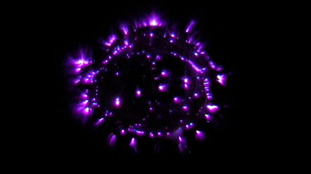 Kirlian photography of cross-section of squash.