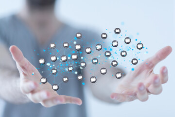 data network 3d digital info