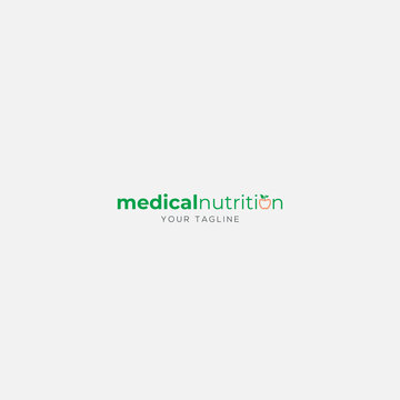 medical nutrition logo, vitamins and supplement logo