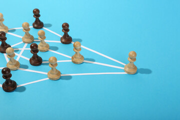 Obraz premium links or connection concept in abstract community
