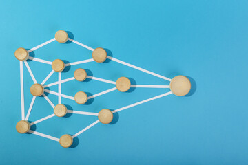 Obraz premium links or connection concept in abstract community