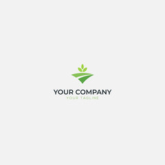 minimalist plant and nature environment logo landscape
