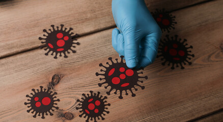 virus pandemic infection paper concept flu