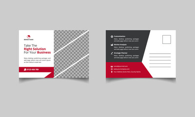 Corporate business postcard vector in illustrator