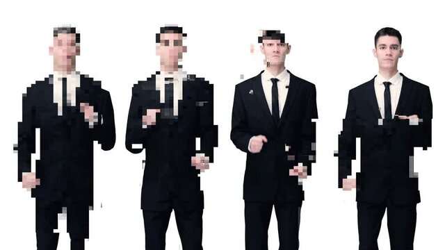 Businessman running