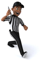 Fun 3D Illustration of an american Referee