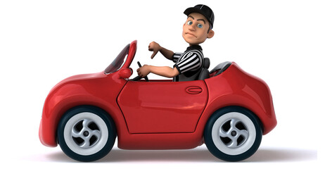 Fun 3D Illustration of an american Referee