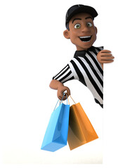 Fun 3D Illustration of an american Referee