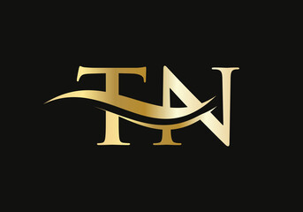 Premium TN letter logo design. TN Logo for luxury branding. Elegant and stylish design for your company. 