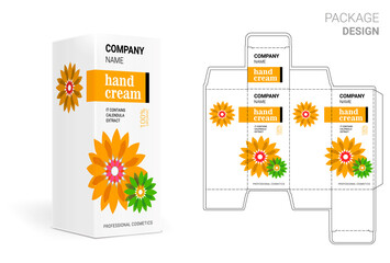 Cosmetic packaging design. Cut.