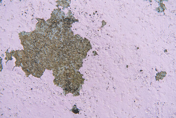 Old style vintage abstract pink grunge cement wall texture background.