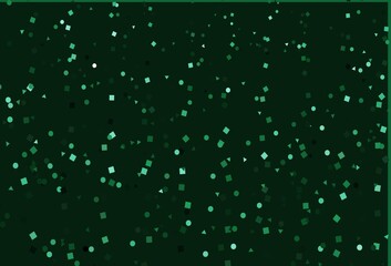 Fototapeta premium Light Green vector background with triangles, circles, cubes.