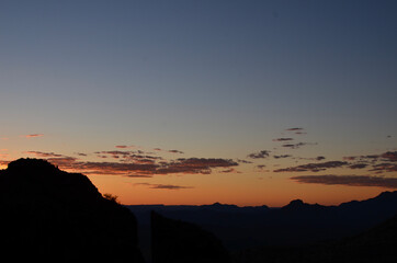 sunset in the mountains