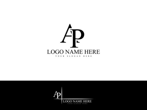 Creative AP A P Logo Letter, ap Letter Type Logo Stock