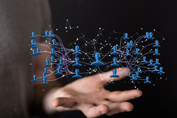 hierarchy connection team group digital