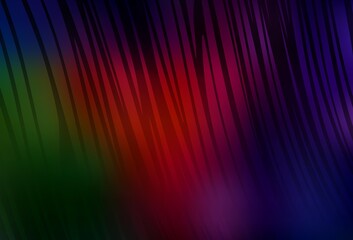 Dark Green, Red vector texture with bent lines.