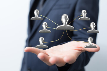 hierarchy connection team group digital