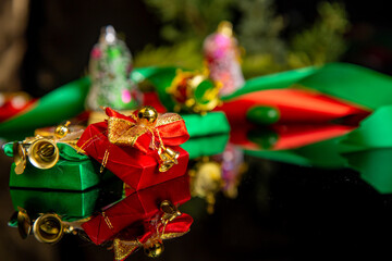 christmas decoration on a tree with chocolate