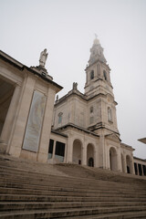 Fototapeta na wymiar view of the Basilica of Our Lady of the Rosary in Fatima in central Portugal