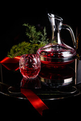 glass of red wine Christmas Mulled wine