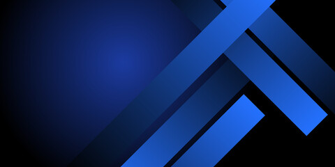 Obraz premium Vector Abstract, science, futuristic, energy technology concept. Digital image of light rays, stripes lines with blue light, speed and motion blur over dark blue background