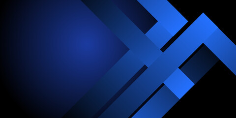 Fototapeta premium Vector Abstract, science, futuristic, energy technology concept. Digital image of light rays, stripes lines with blue light, speed and motion blur over dark blue background