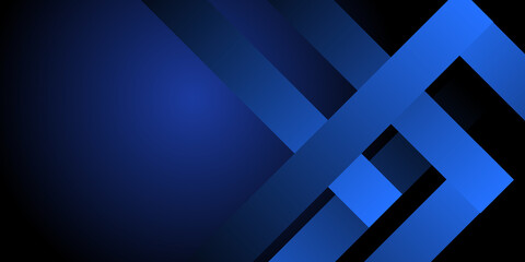 Fototapeta premium Vector Abstract, science, futuristic, energy technology concept. Digital image of light rays, stripes lines with blue light, speed and motion blur over dark blue background