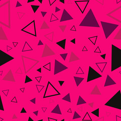 Cute geometric seamless pattern with triangles. Colorful vector background.