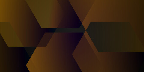 Luxury brown background with dark hexagonal lines combination.