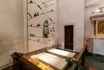 interior view of the Basilica of Our Lady of the Rosary in Fatima in central Portugal