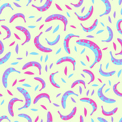 Cute seamless pattern with banana. Beautiful textile or paper print. Vector illustration.