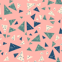 Seamless abstract geometric pattern. Beautiful for textile or paper print. Vector illustration. Cute repeating background.