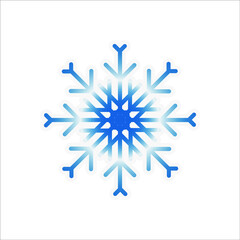 Fototapeta premium blue snowflake, perfectly reflects sunlight