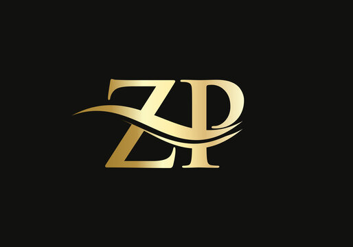 ZP Logo Vector. Swoosh Letter ZP Logo Design for business and company identity.