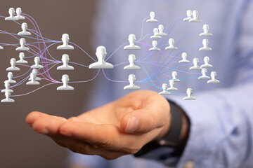 hierarchy connection team group digital