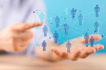 conference team work connection digital concept