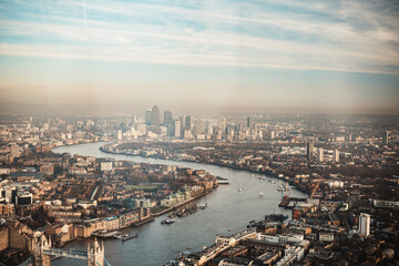 Fototapeta na wymiar Vista aérea de la ciudad de Londres