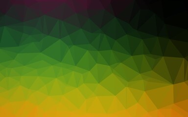 Obraz premium Dark Multicolor, Rainbow vector abstract polygonal cover. Colorful illustration in Origami style with gradient. Brand new style for your business design.