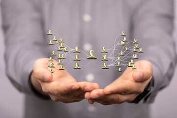 hierarchy connection team group digital