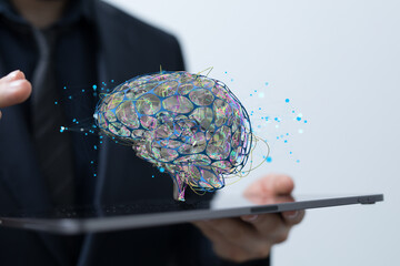 idea of intelligence brain ai digtal 3d artificial intelligence