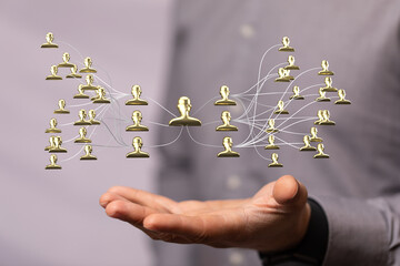 hierarchy connection team group digital