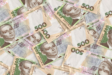 Ukrainian money hryvnia (grivna, hryvna). Finance concept