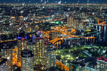 神奈川県　横浜ランドマークタワーからの夜景