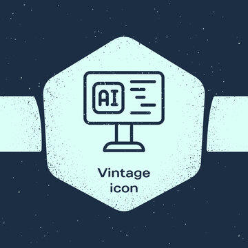 Grunge line Software, web developer programming code icon isolated on blue background. Javascript computer script random parts of program code. Monochrome vintage drawing. Vector.