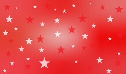 Abstract Christmas and happy new year red background with white and red shiny stars. elegant red festive background with night starlight. texture for celebrating a birthday, Christmas, valentine party