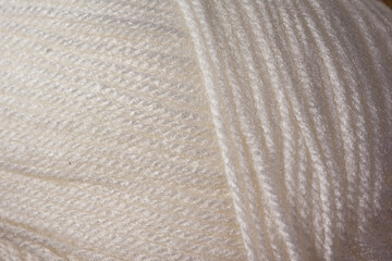 Close up of knitting thread in a ball